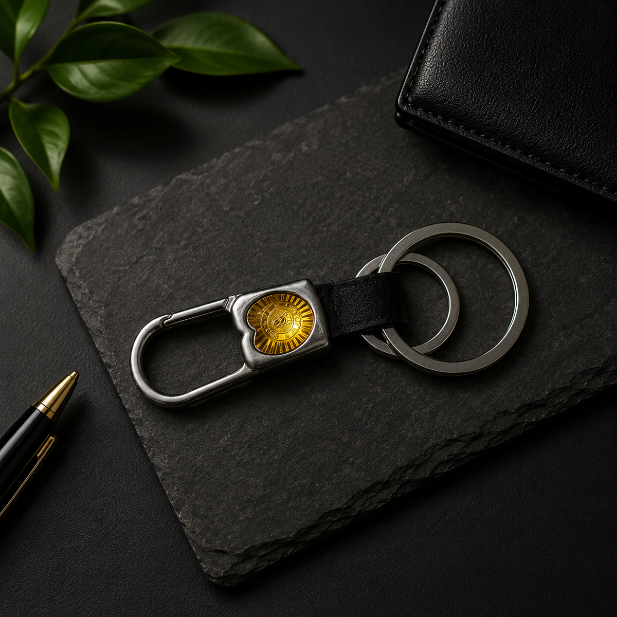 Heritage Luxe Metal Carabiner Key Rings for Men