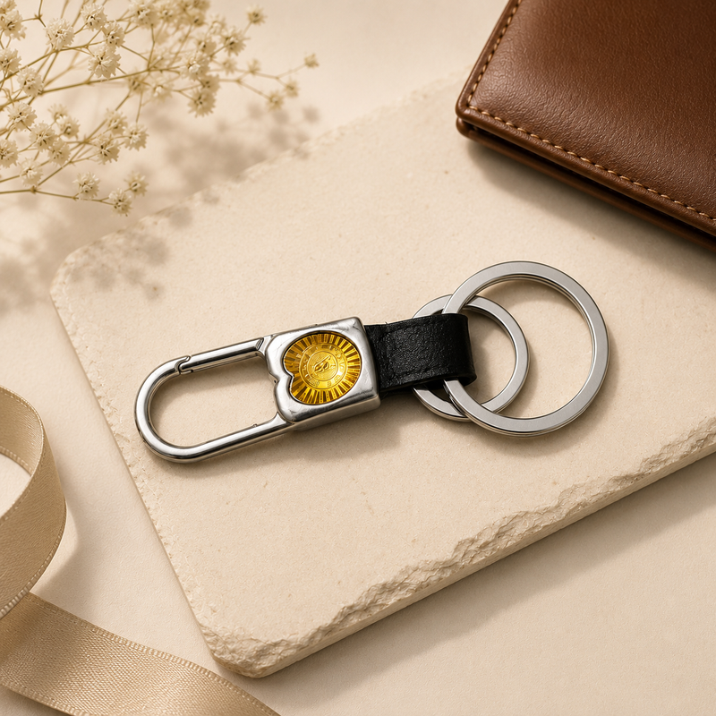 Heritage Luxe Metal Carabiner Key Rings for Men 3