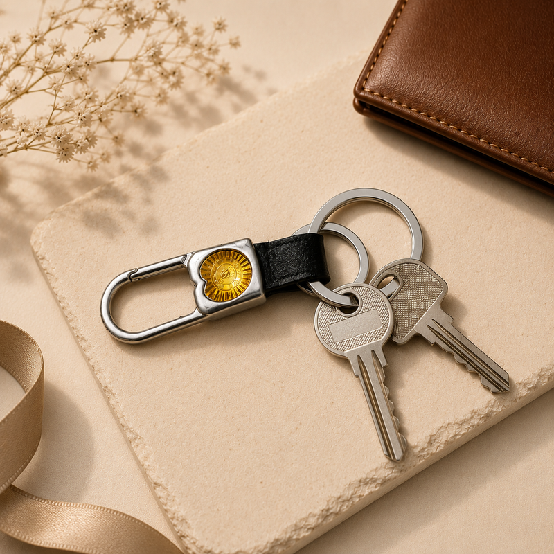 Heritage Luxe Metal Carabiner Key Rings for Men 2