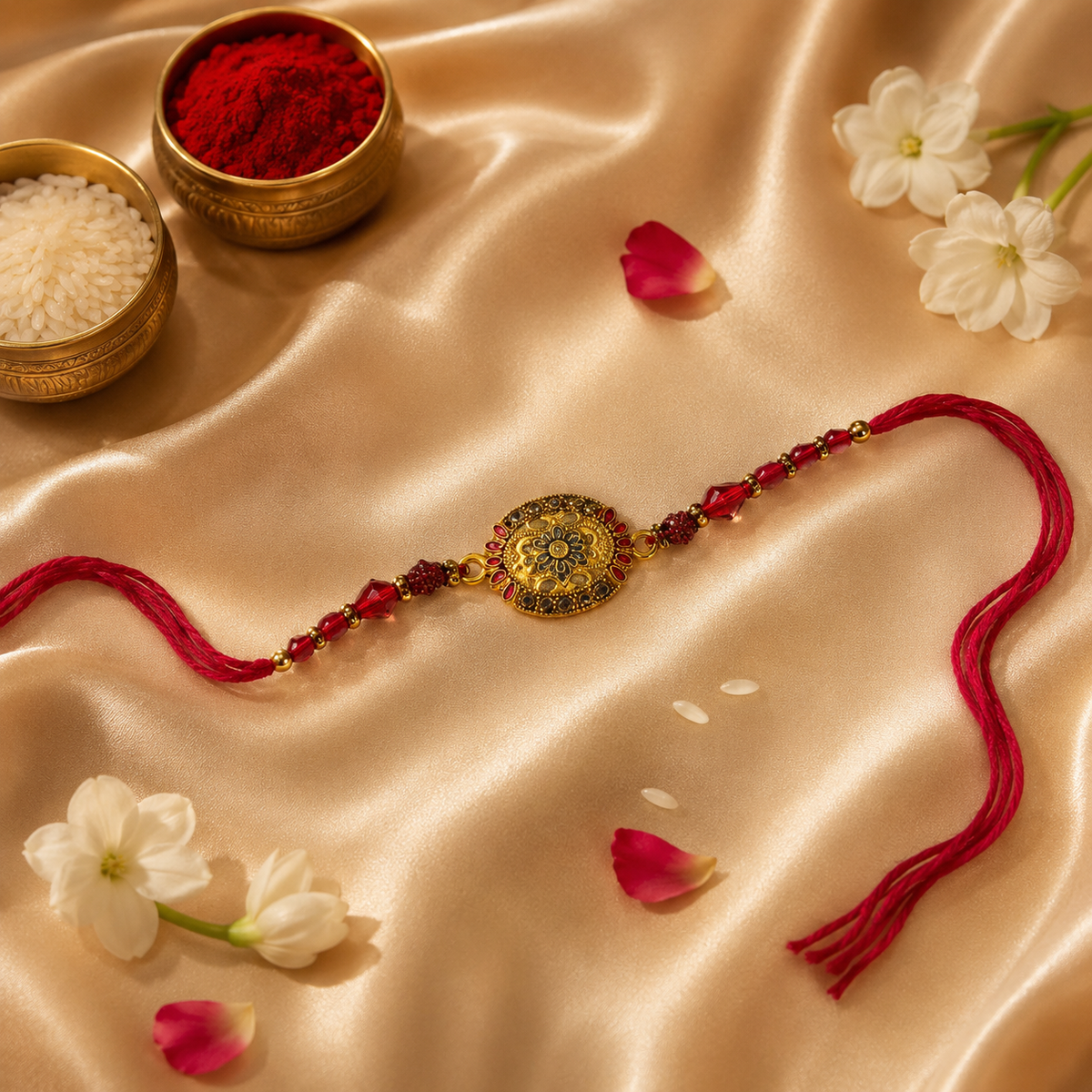 Royal Heritage Floral Designer Rakhi for Brother