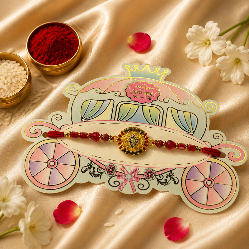 Royal Heritage Floral Designer Rakhi for Brother 2