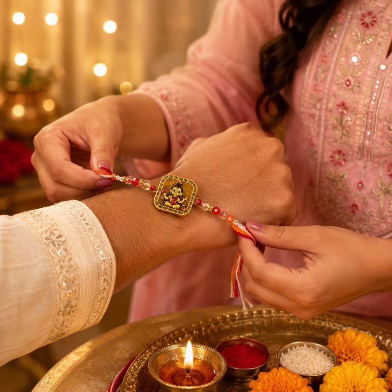 Premium Designer Rakhi | Lord Shiva Rakhi | Spiritual Rakhi | Luxury Raksha Bandhan Gift 3